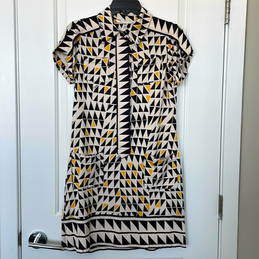 DVF - Silk Jersey Shirt Dress - Sz 6